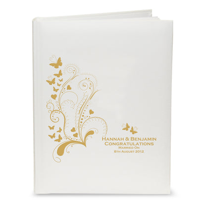 Personalised Gold Butterfly Swirl Traditional Photo Album - image 2