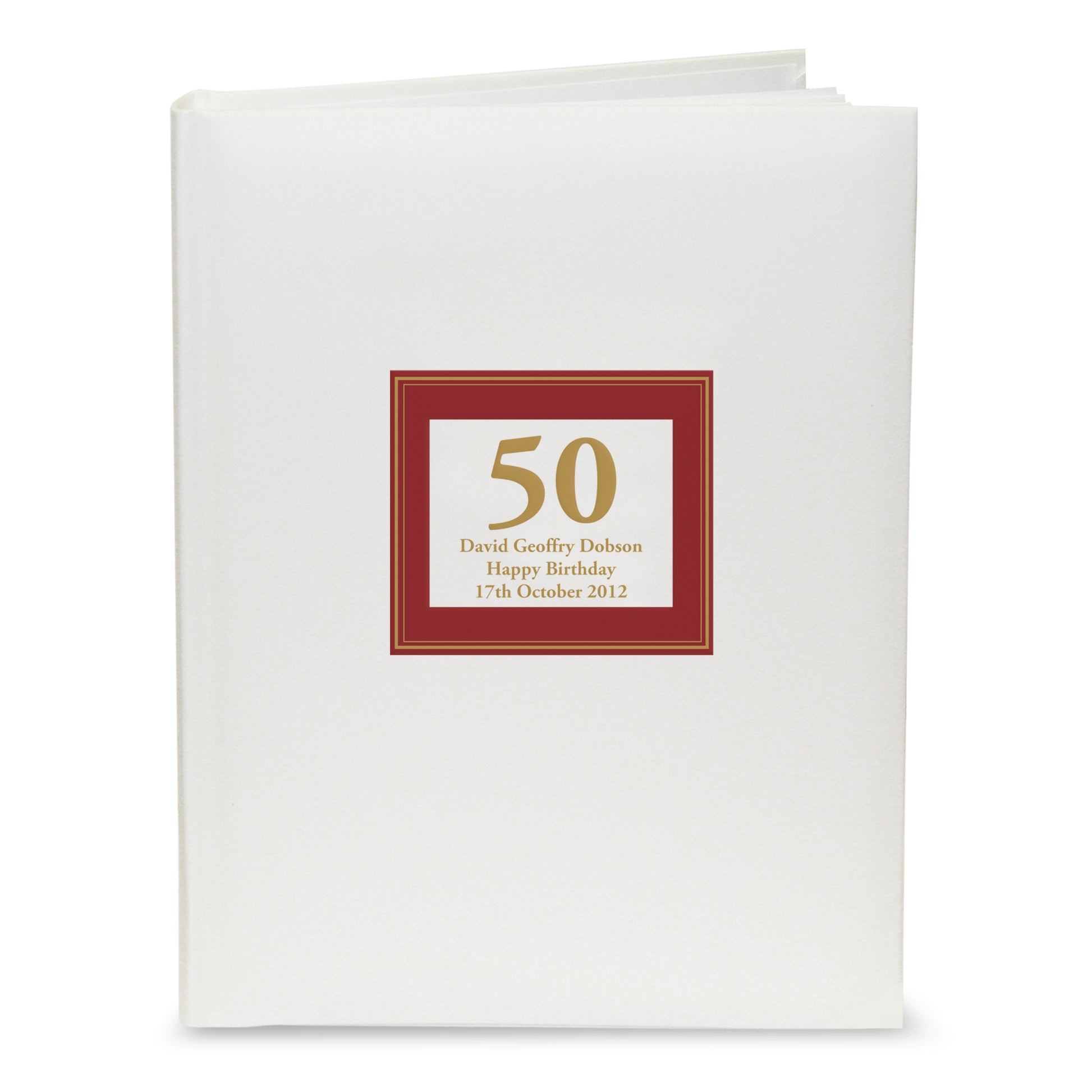 Personalised Red Square Traditional Photo Album - image 3