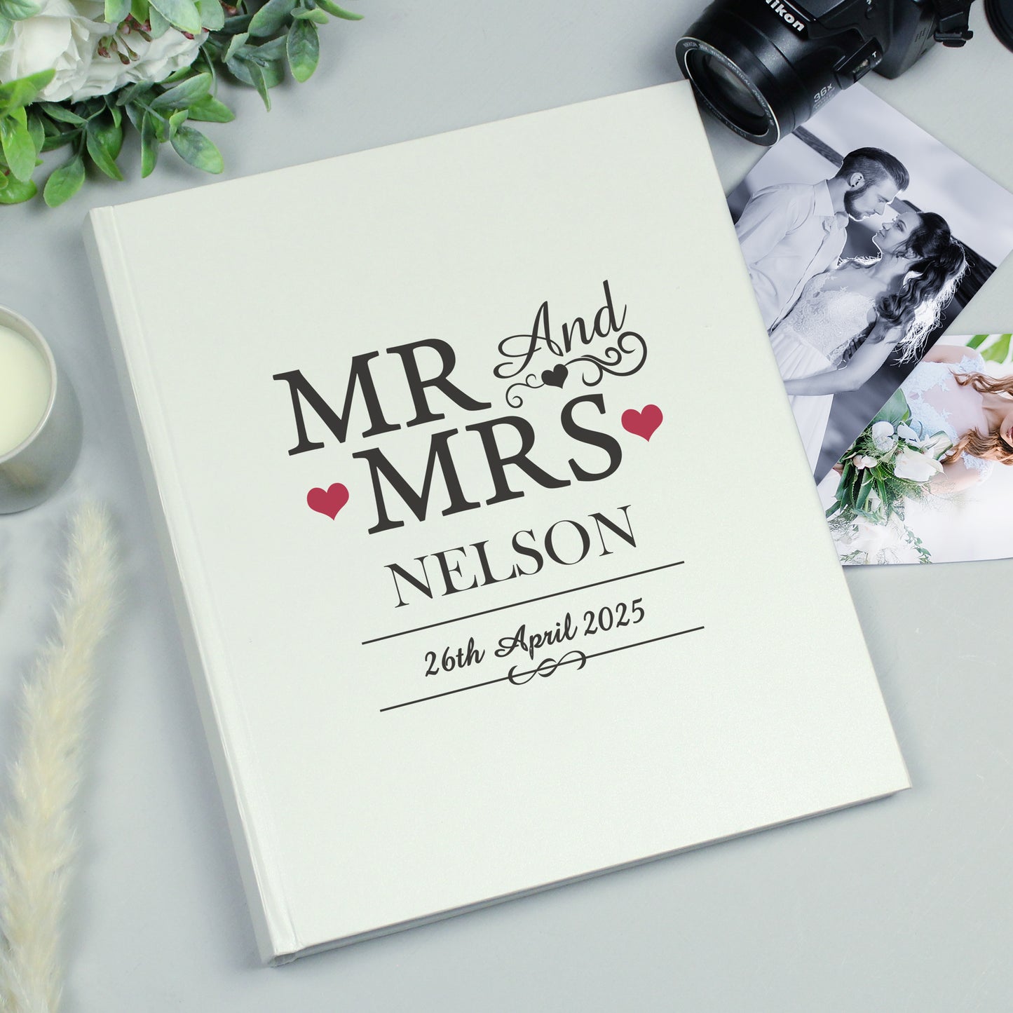 Personalised Mr & Mrs Traditional Photo Album from Heartfelt Gifts