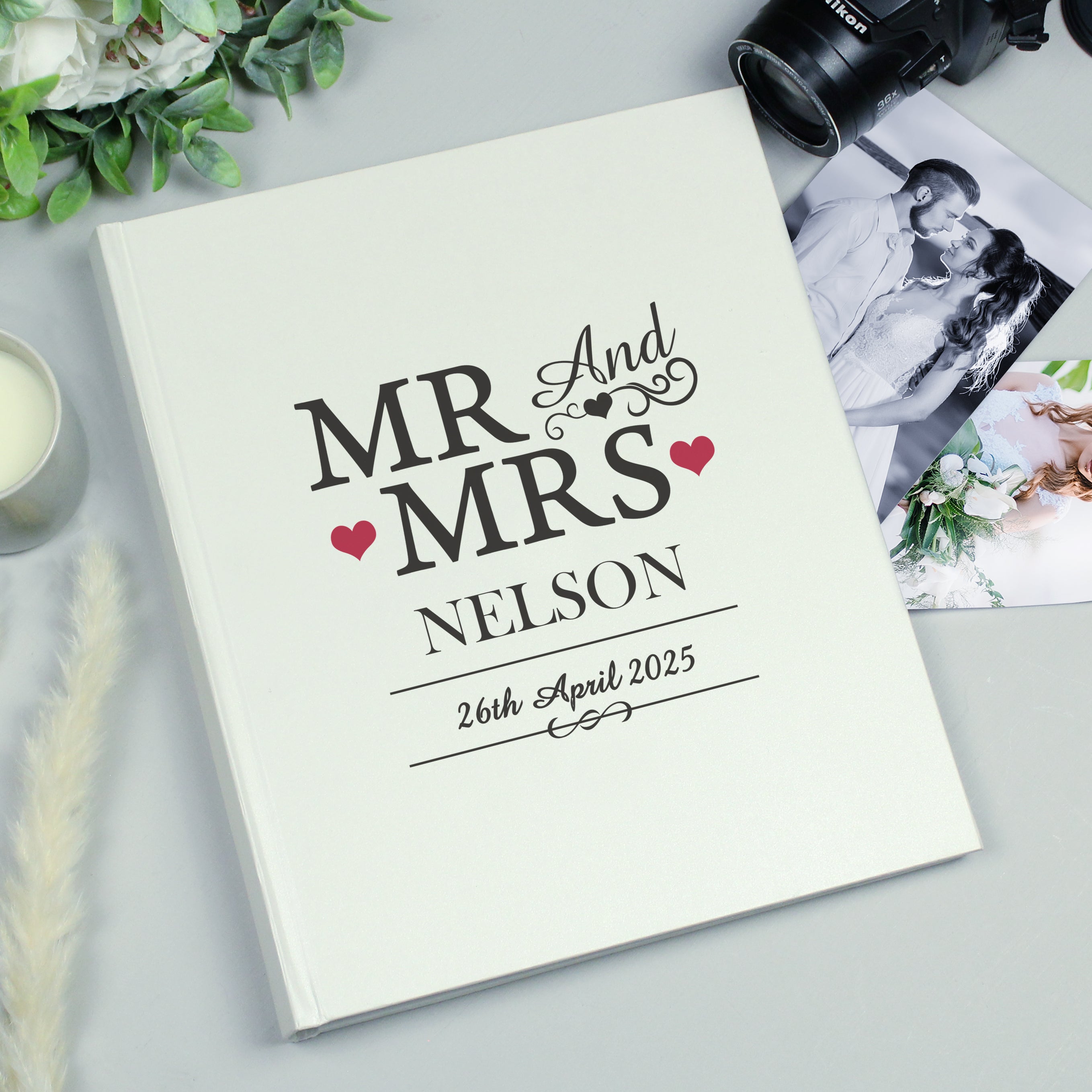 Personalised Mr & Mrs Traditional Photo Album from Heartfelt Gifts
