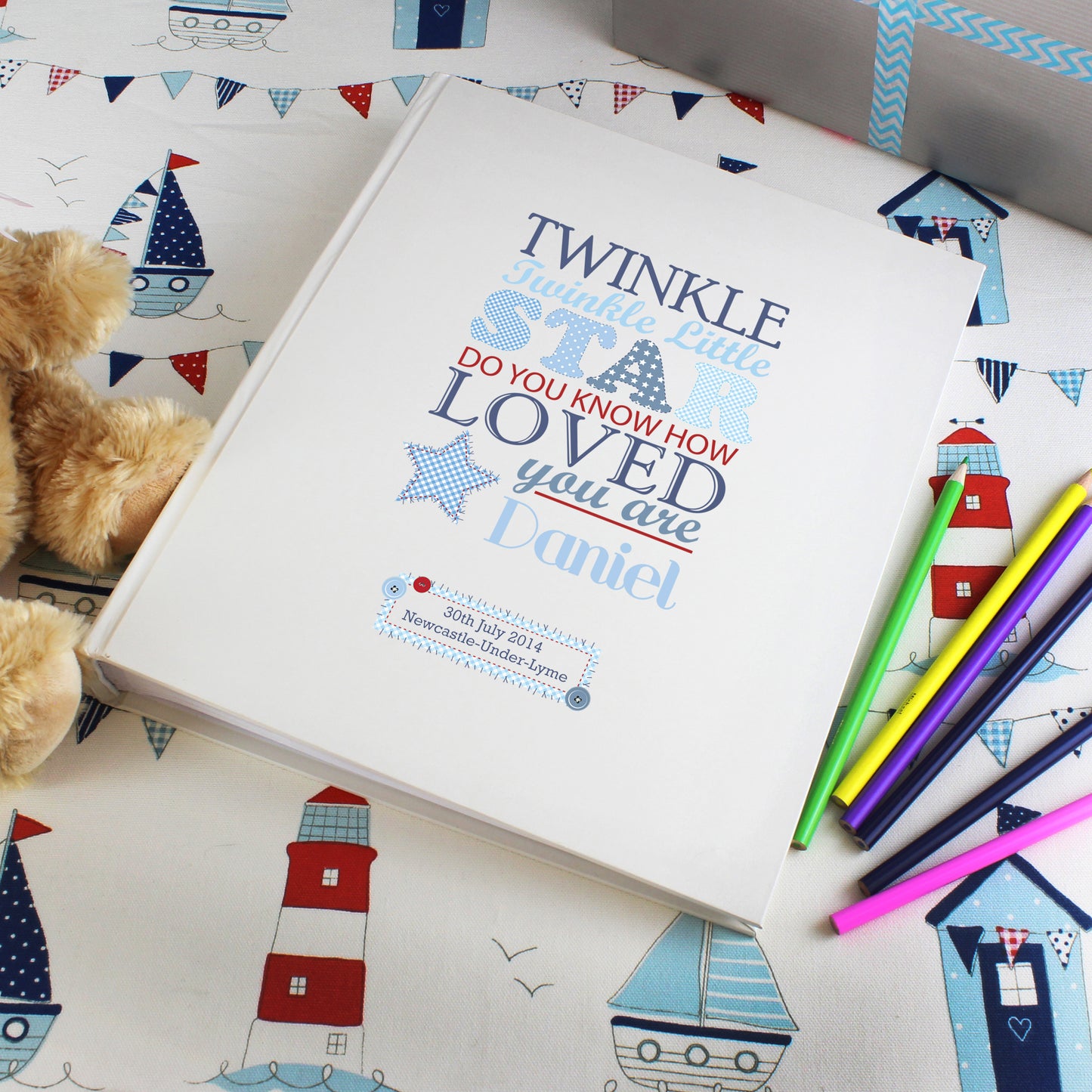 Personalised Twinkle Boys Traditional Photo Album from Heartfelt Gifts