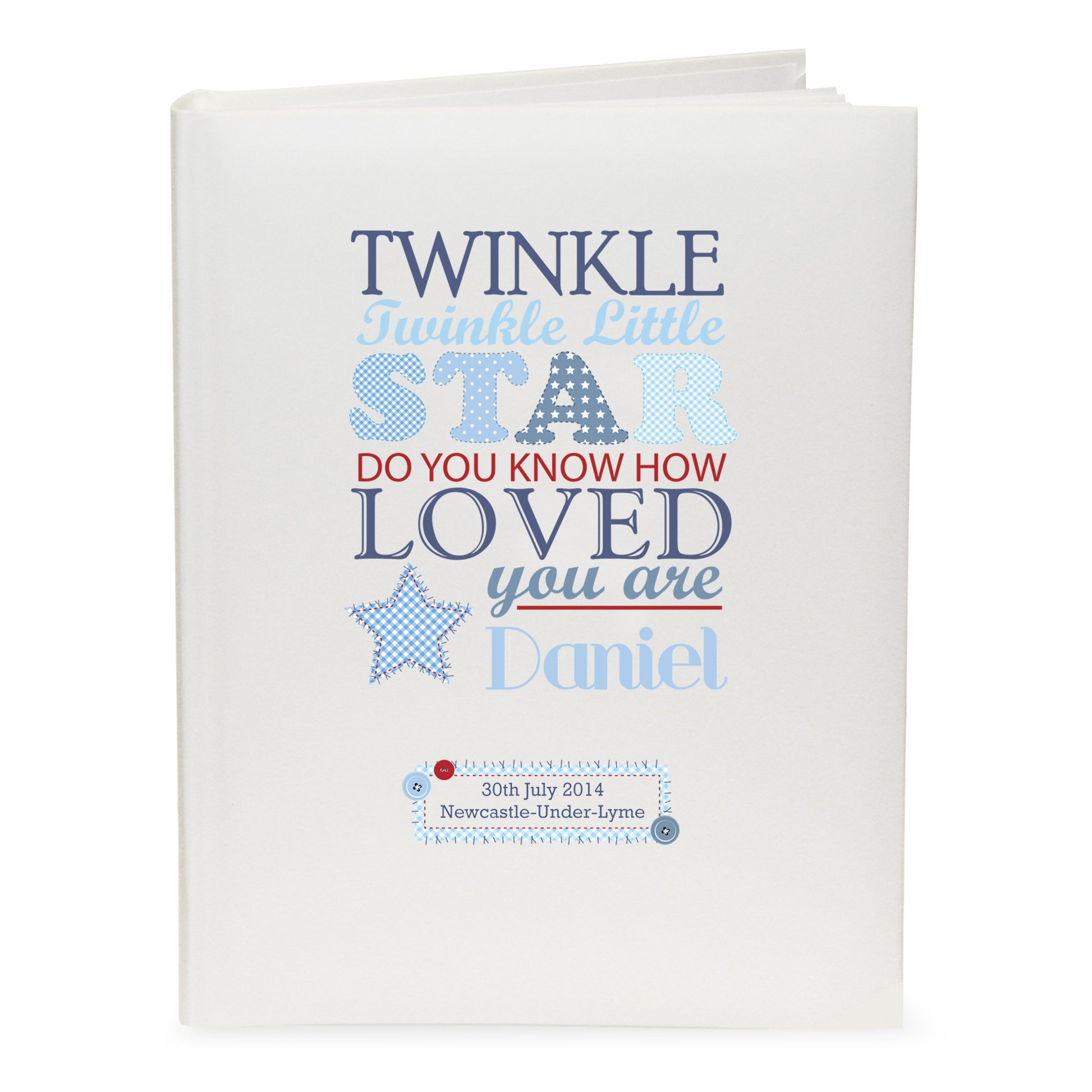 Personalised Twinkle Boys Traditional Photo Album - image 2