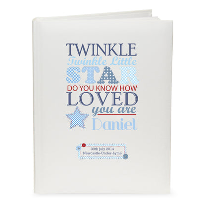 Personalised Twinkle Boys Traditional Photo Album - image 2