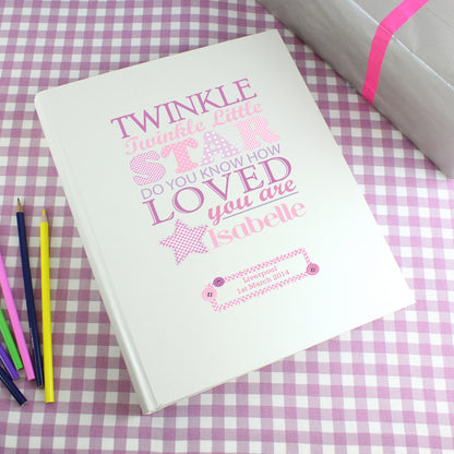 Personalised Twinkle Girls Traditional Photo Album from Heartfelt Gifts