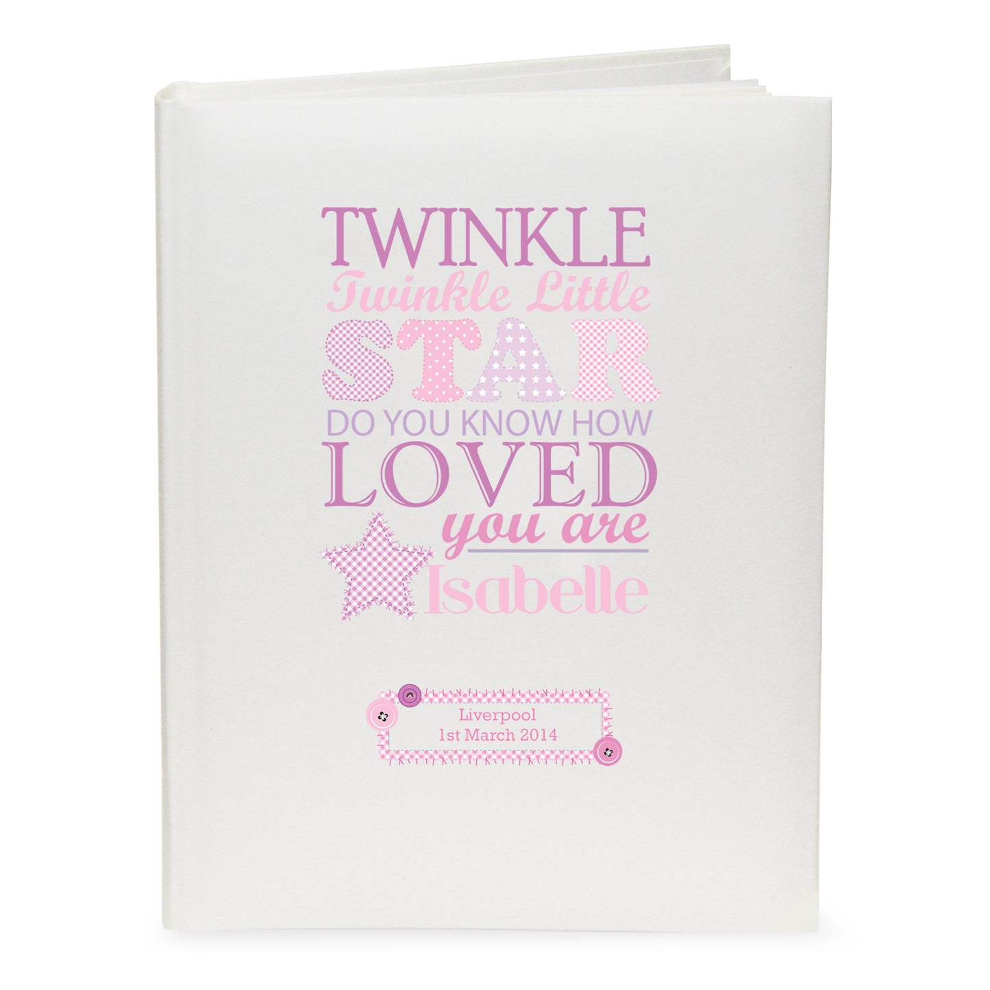 Personalised Twinkle Girls Traditional Photo Album - image 2