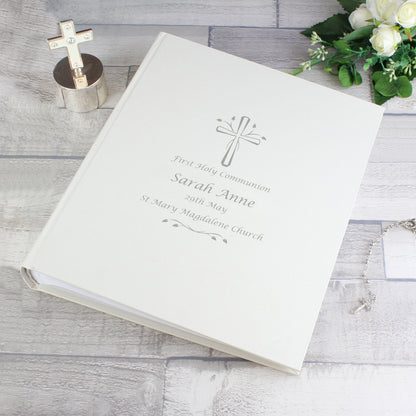 Personalised Silver Cross Traditional Photo Album from Heartfelt Gifts
