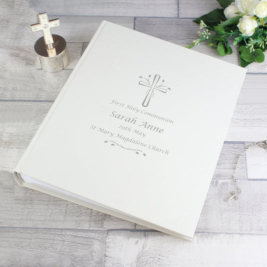 Personalised Silver Cross Traditional Photo Album from Heartfelt Gifts