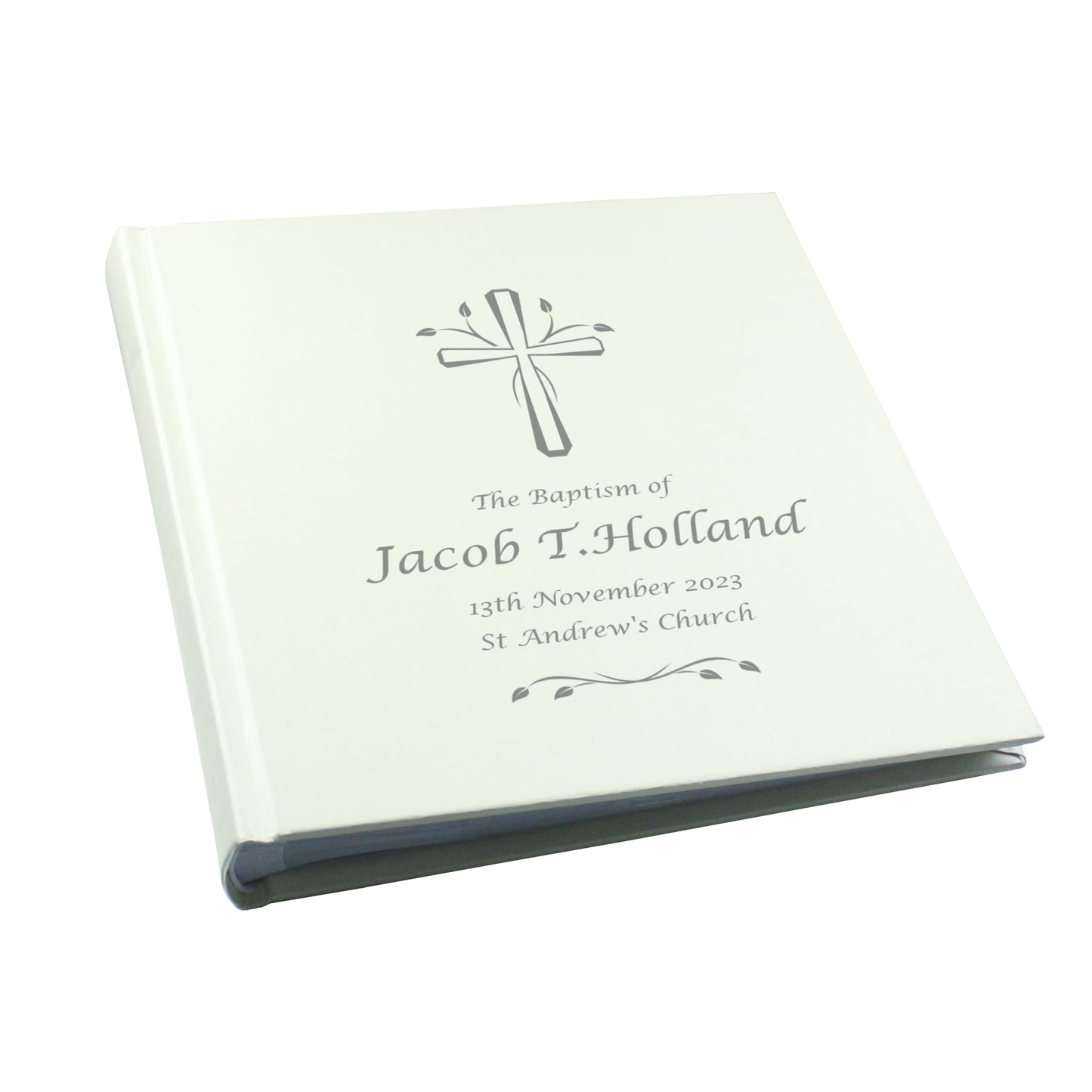 Personalised Silver Cross Square Photo Album - image 5