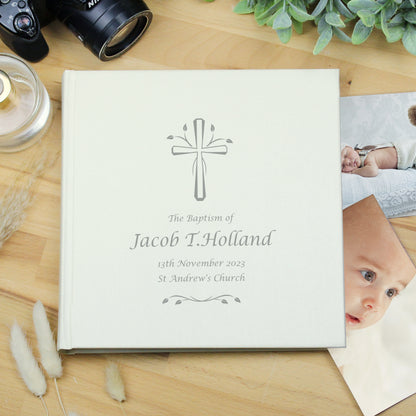 Personalised Silver Cross Square Photo Album - image 6
