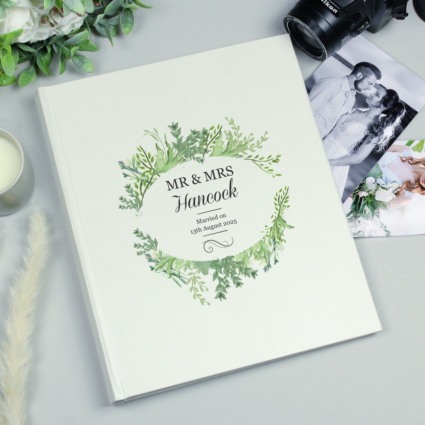Personalised Fresh Botanical Traditional Photo Album from Heartfelt Gifts