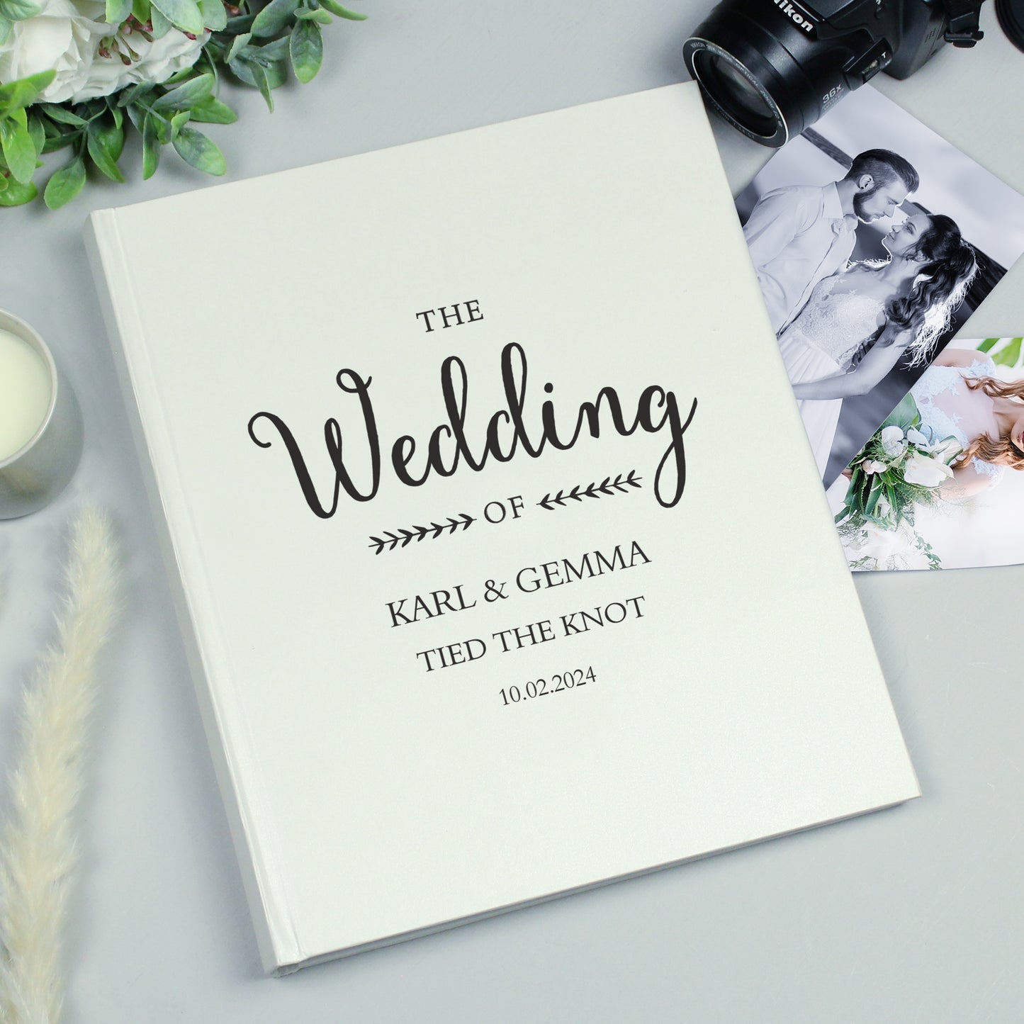 Personalised Rustic Wedding Traditional Photo Album from Heartfelt Gifts