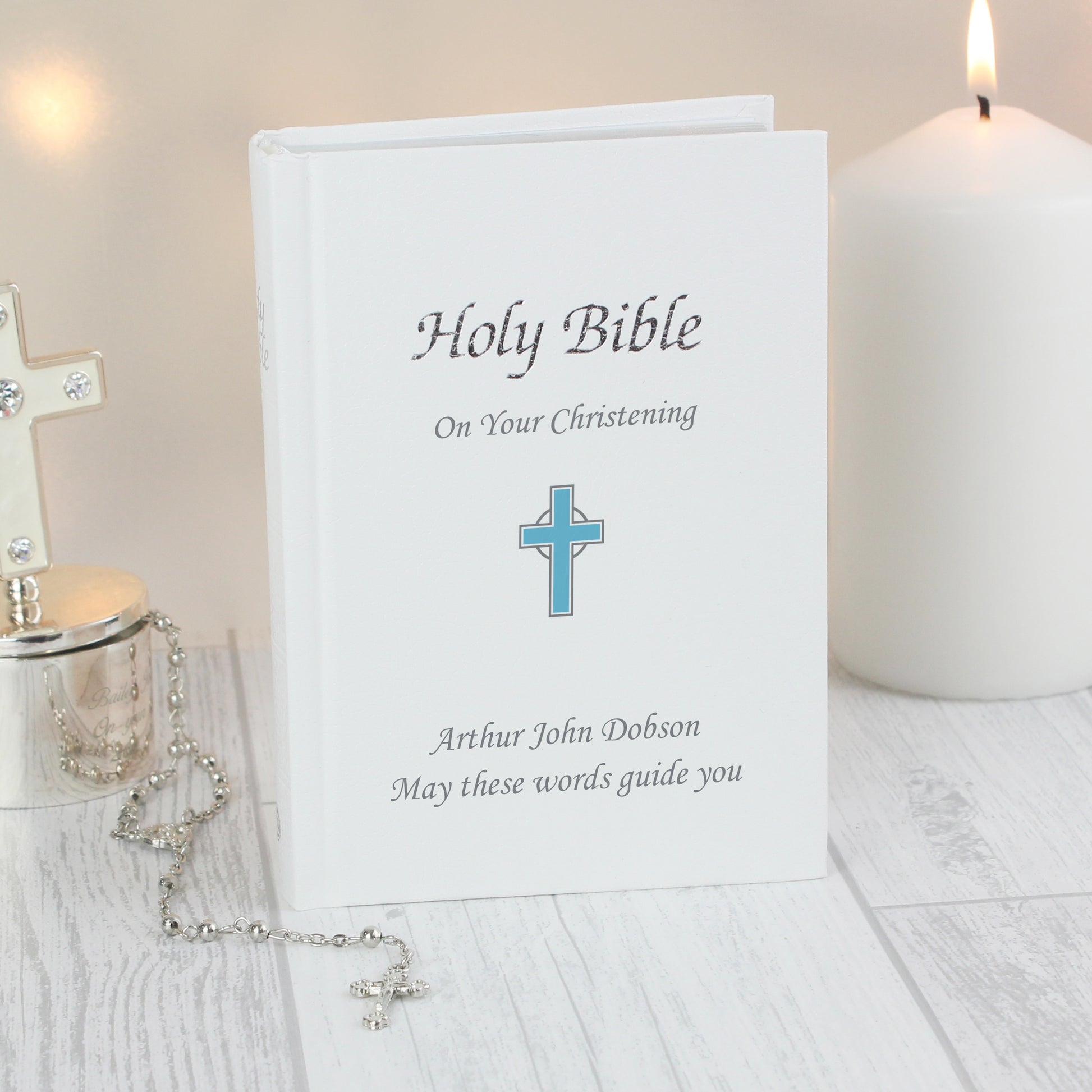 Personalised Blue Cross Bible from Heartfelt Gifts