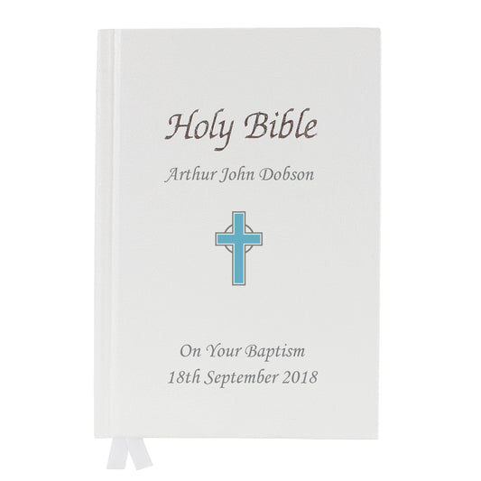 Personalised Blue Cross Bible - image 2