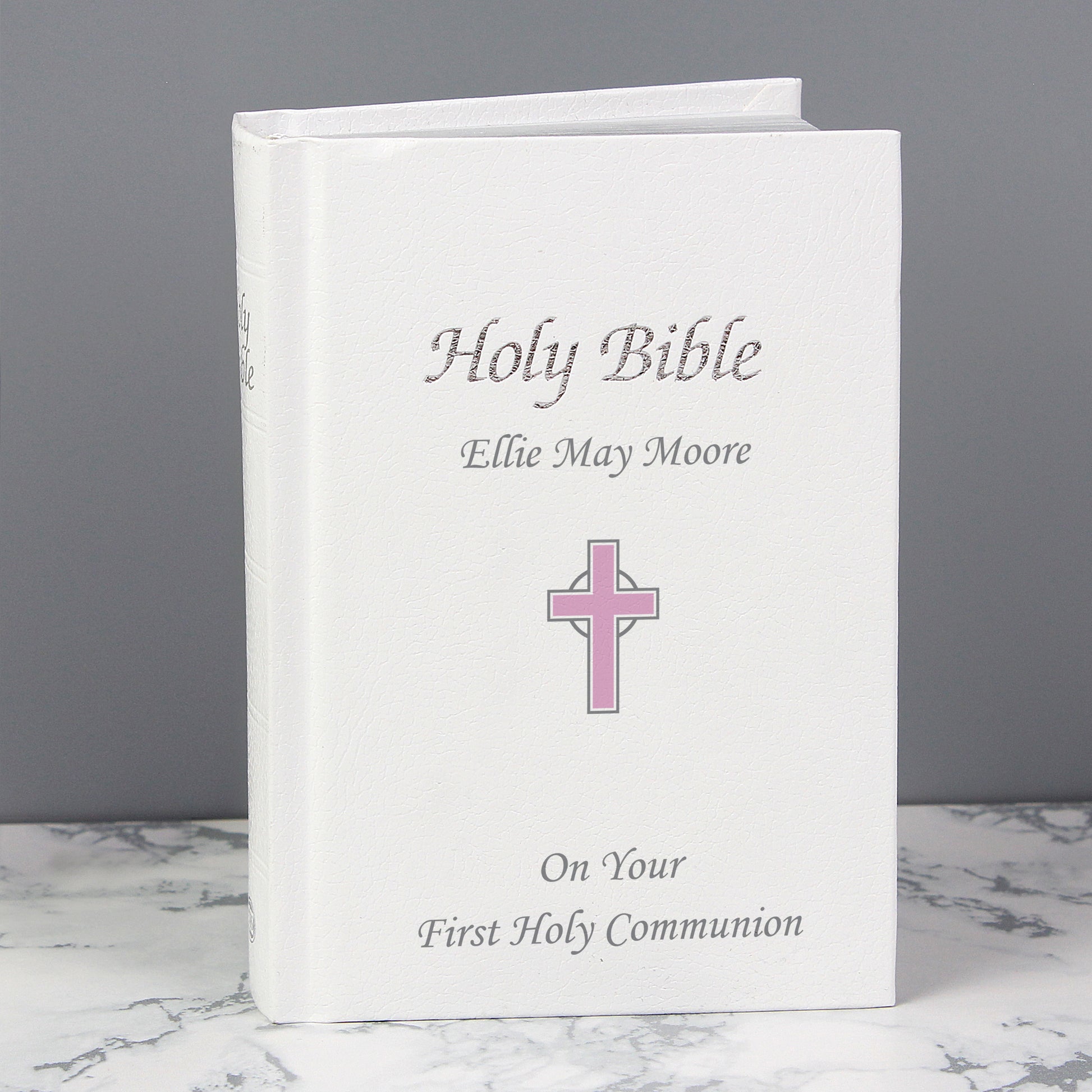 Personalised Pink Cross Bible - image 3