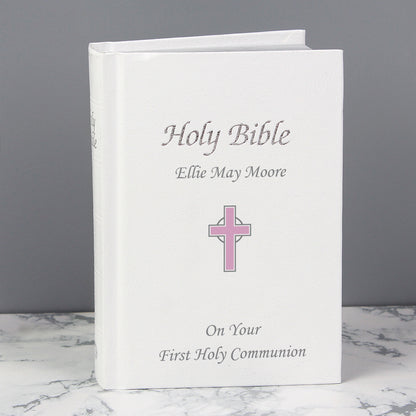 Personalised Pink Cross Bible - image 3