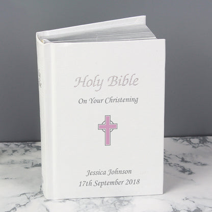 Personalised Pink Cross Bible - image 4