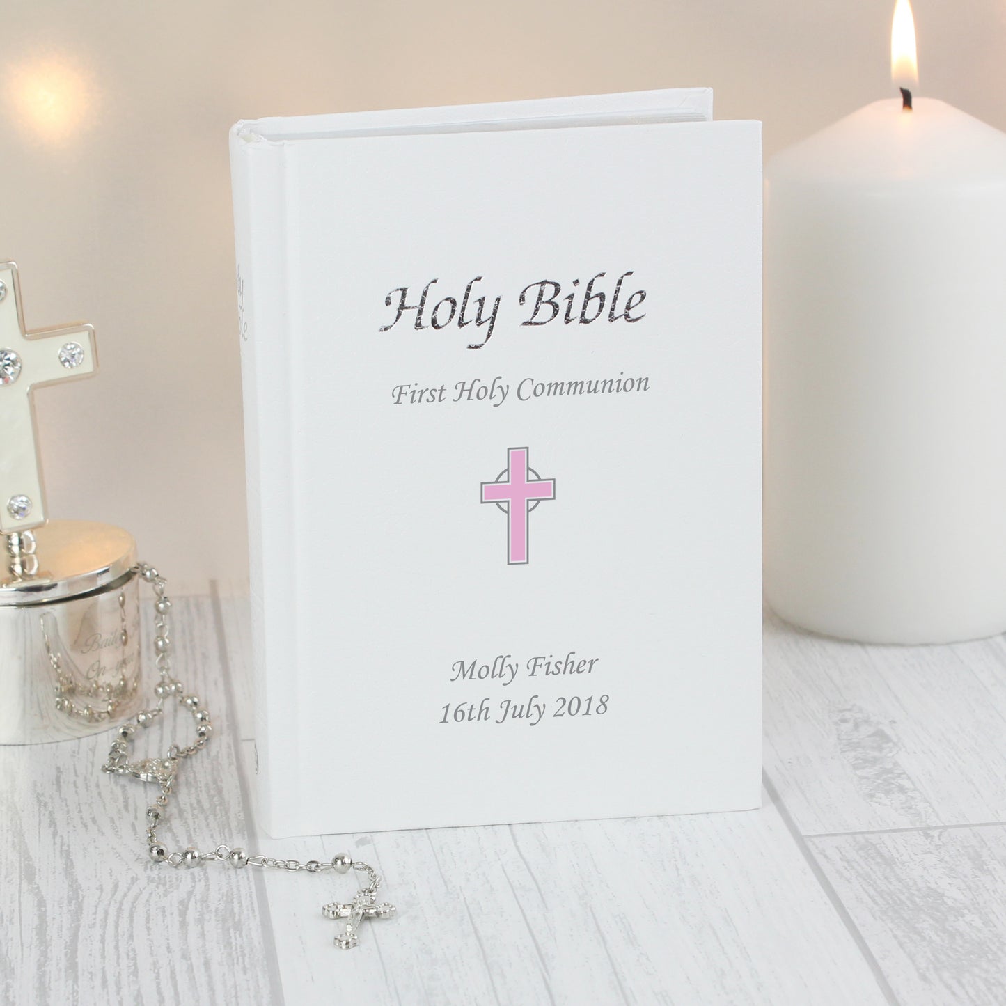 Personalised Pink Cross Bible - image 6