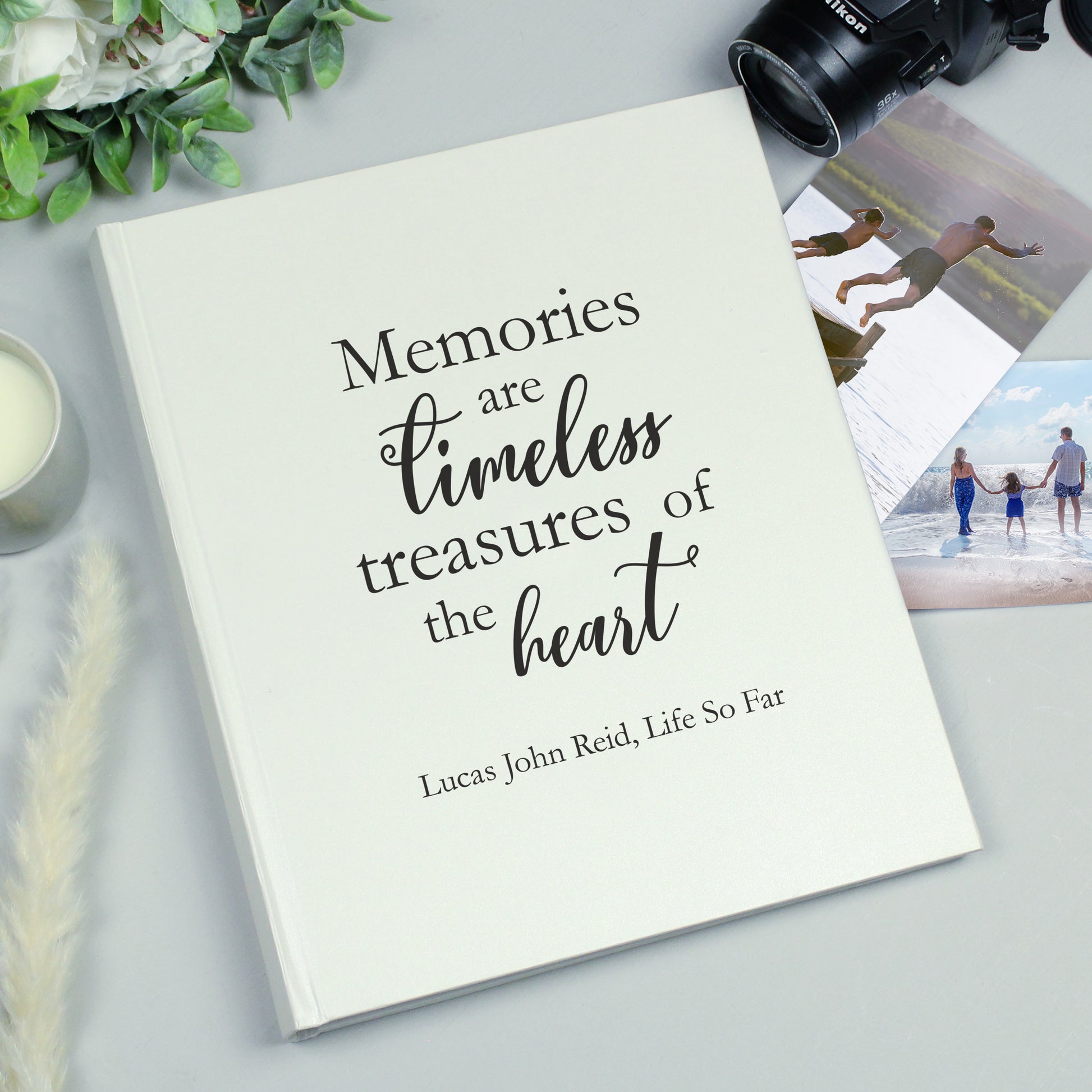 Personalised 'Memories are Timeless' Traditional Photo Album from Heartfelt Gifts