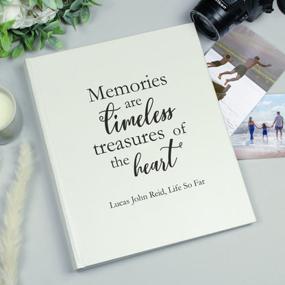 Personalised 'Memories are Timeless' Traditional Photo Album from Heartfelt Gifts