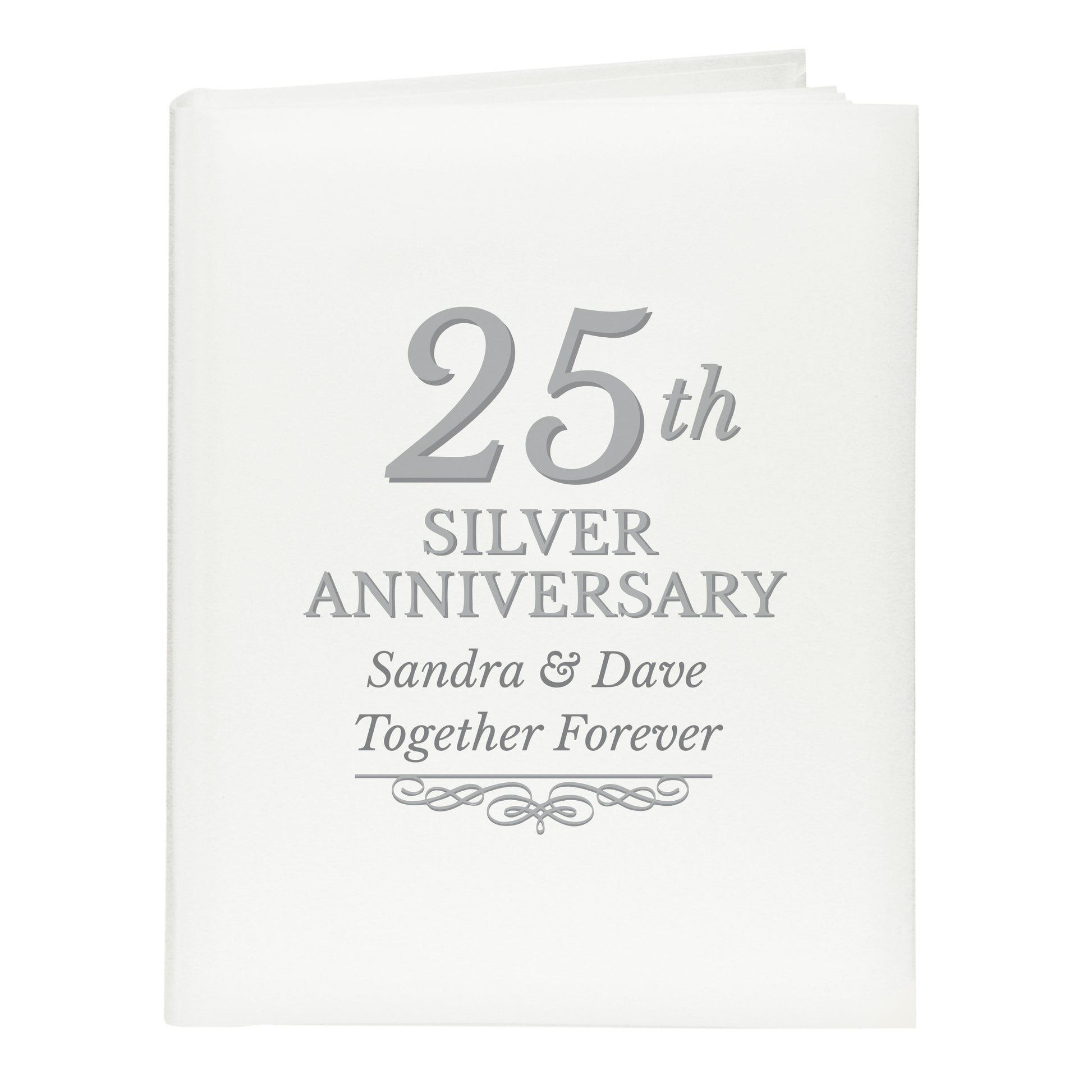 Personalised 25th Silver Anniversary Traditional Photo Album - image 2
