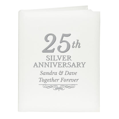 Personalised 25th Silver Anniversary Traditional Photo Album - image 2