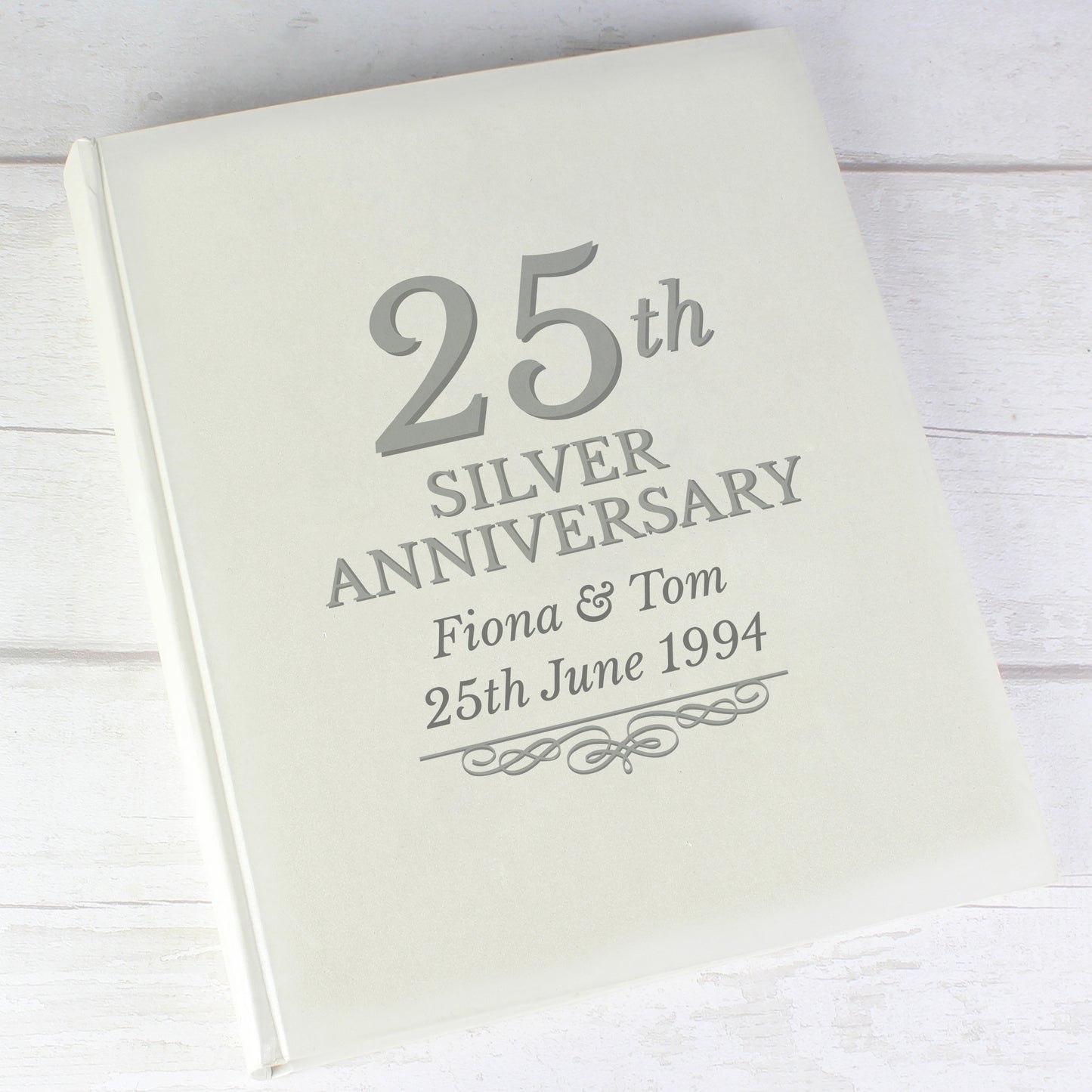 Personalised 25th Silver Anniversary Traditional Photo Album - image 3