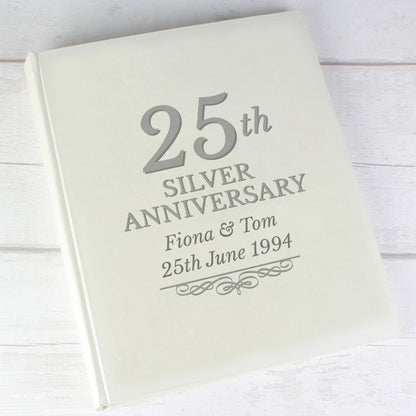 Personalised 25th Silver Anniversary Traditional Photo Album - image 3