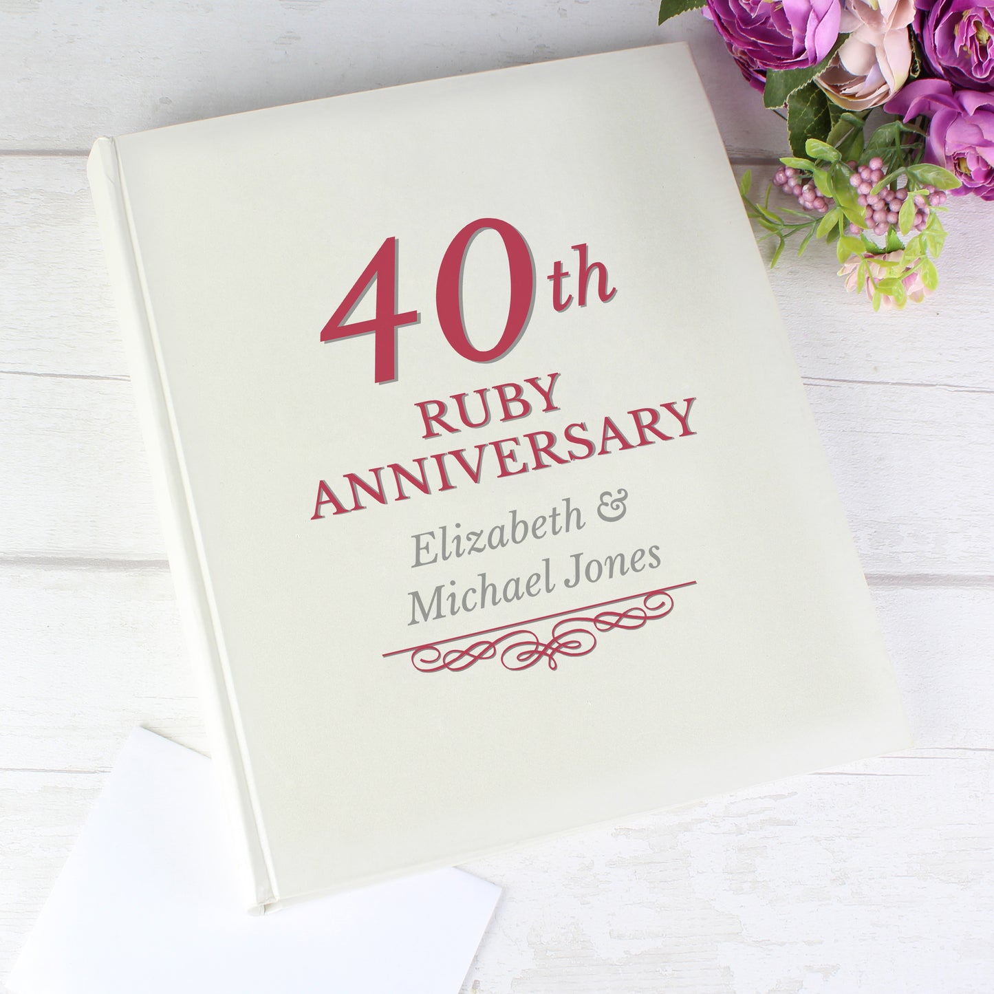 Personalised 40th Ruby Anniversary Traditional Photo Album from Heartfelt Gifts