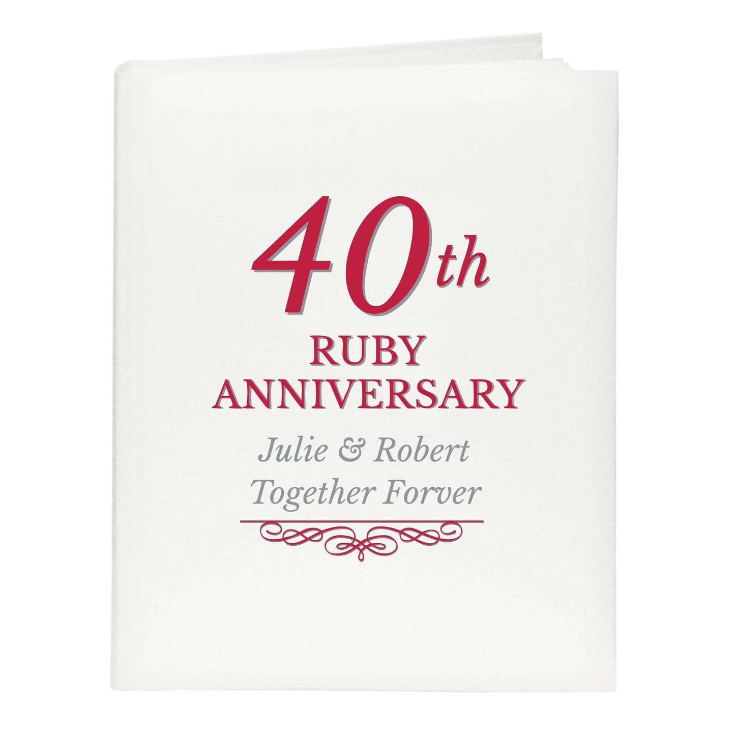 Personalised 40th Ruby Anniversary Traditional Photo Album - image 2