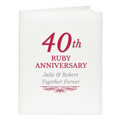 Personalised 40th Ruby Anniversary Traditional Photo Album - image 2
