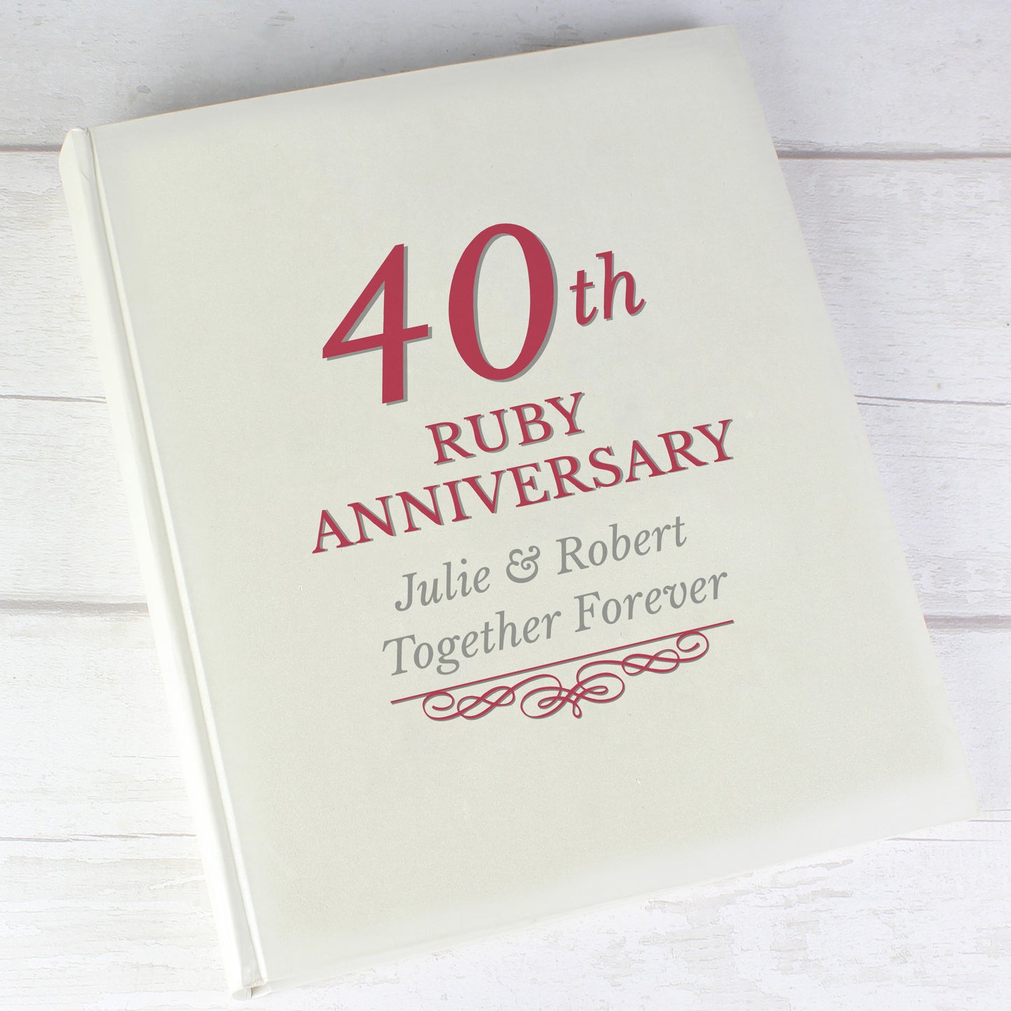 Personalised 40th Ruby Anniversary Traditional Photo Album - image 3