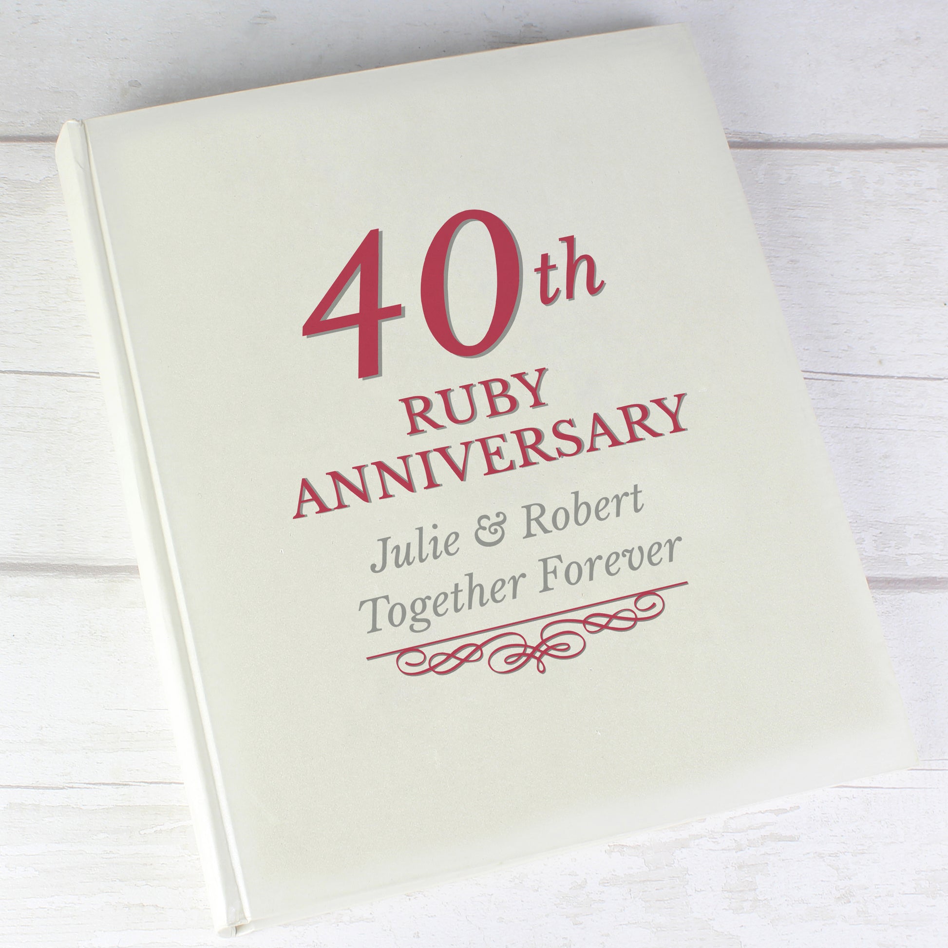 Personalised 40th Ruby Anniversary Traditional Photo Album - image 3