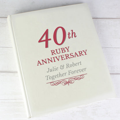 Personalised 40th Ruby Anniversary Traditional Photo Album - image 3