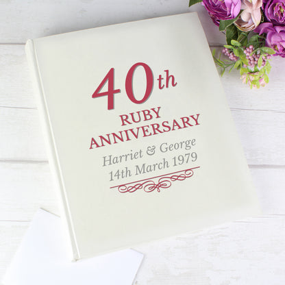Personalised 40th Ruby Anniversary Traditional Photo Album - image 4