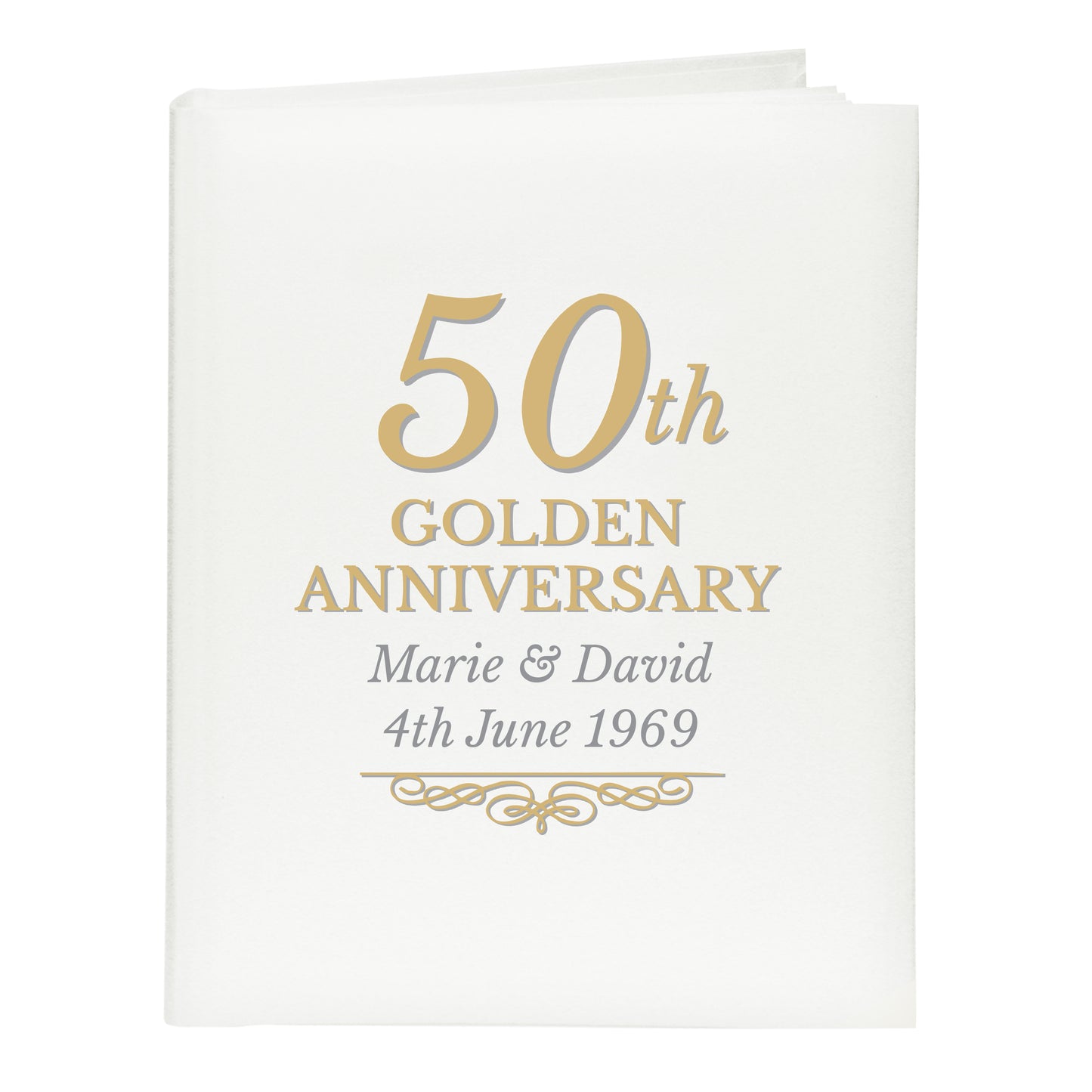 Personalised 50th Golden Anniversary Traditional Photo Album - image 2