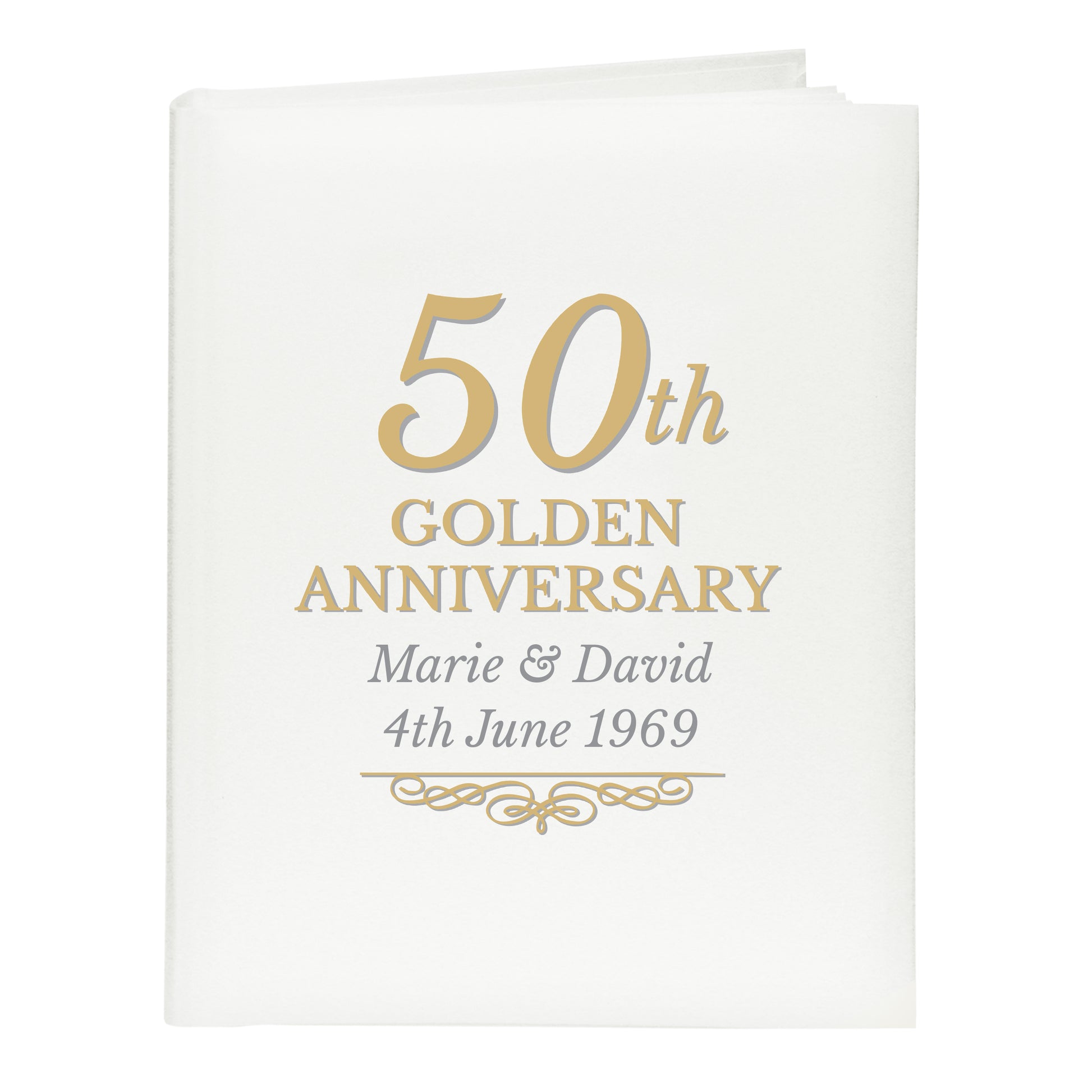 Personalised 50th Golden Anniversary Traditional Photo Album - image 2