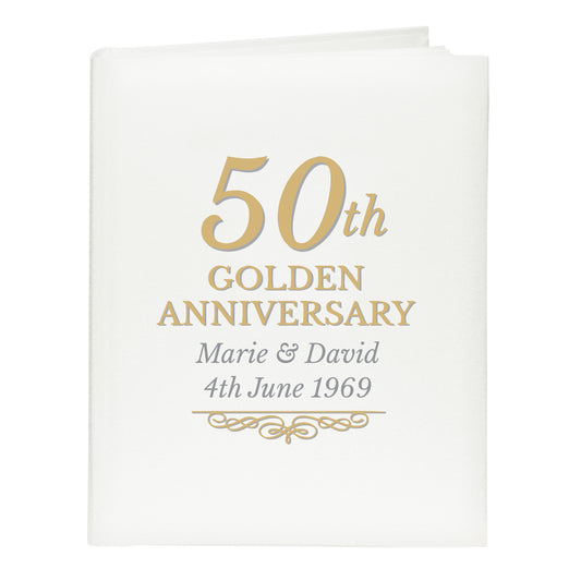 Personalised 50th Golden Anniversary Traditional Photo Album - image 2