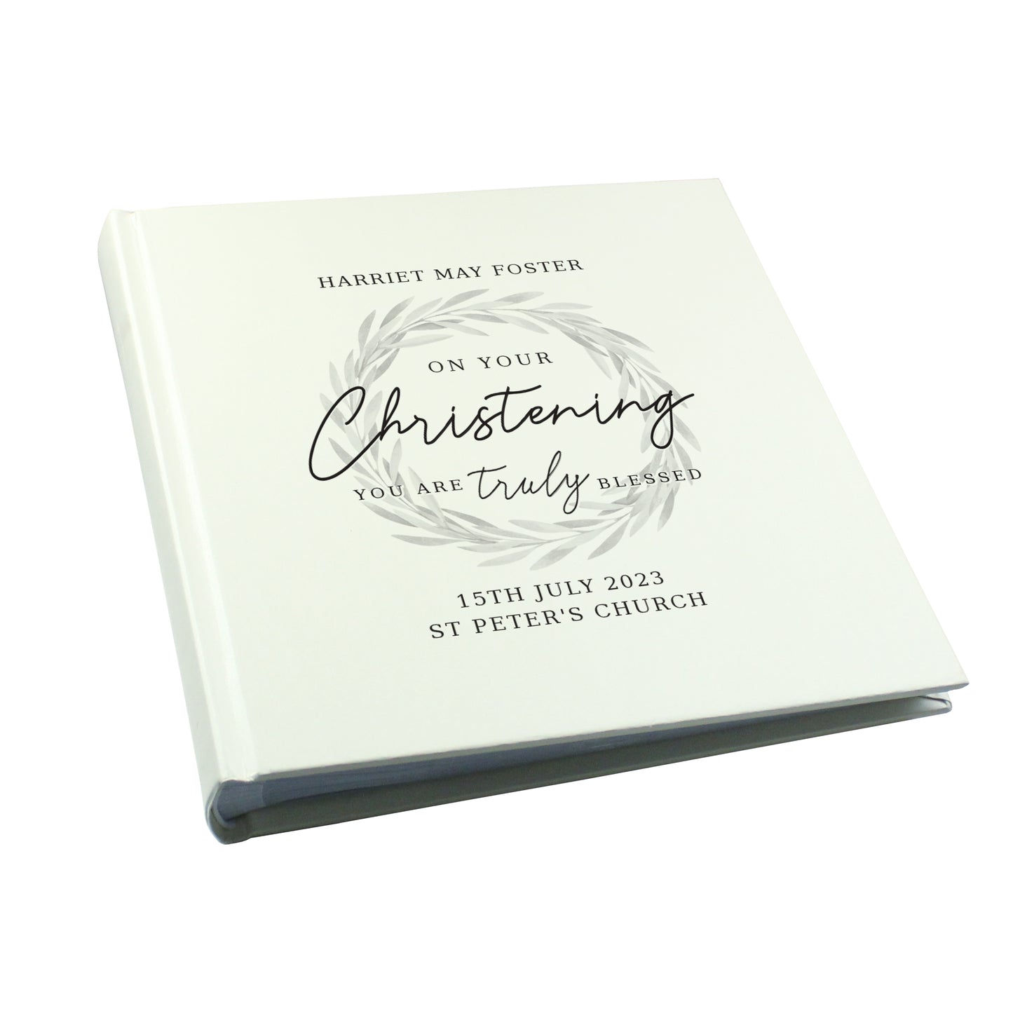 Personalised Truly Blessed Christening Square Photo Album - image 5