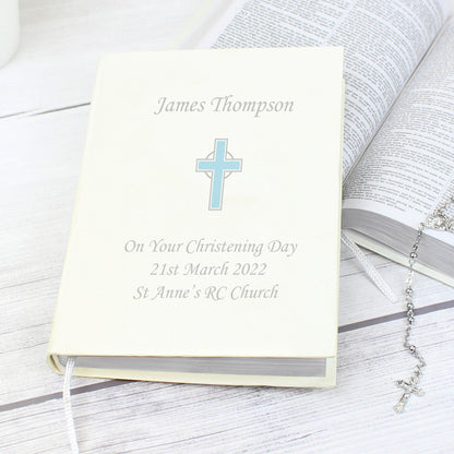 Personalised Blue Cross Holy Bible - Eco-friendly - image 3