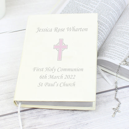 Personalised Pink Cross Holy Bible - Eco-friendly - image 2