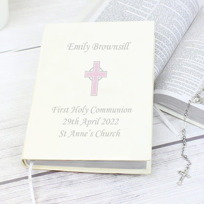Personalised Pink Cross Holy Bible - Eco-friendly - image 3