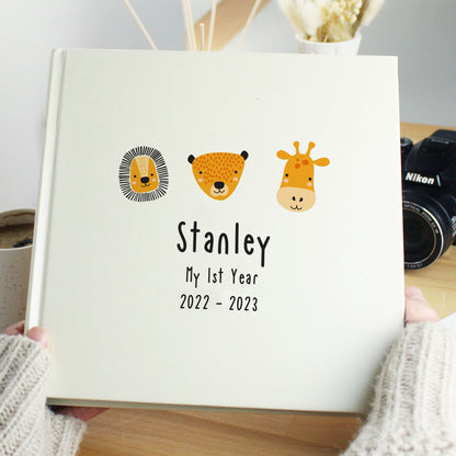 Personalised Scandi Safari Animals Square Photo Album - image 3