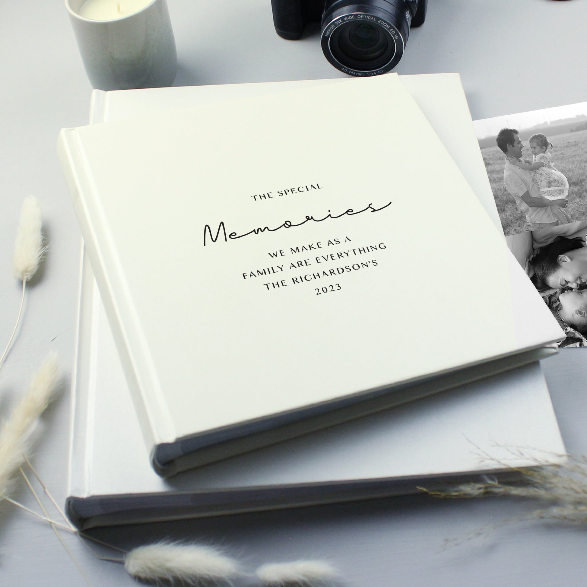 Personalised Free Text Square Photo Album from Heartfelt Gifts