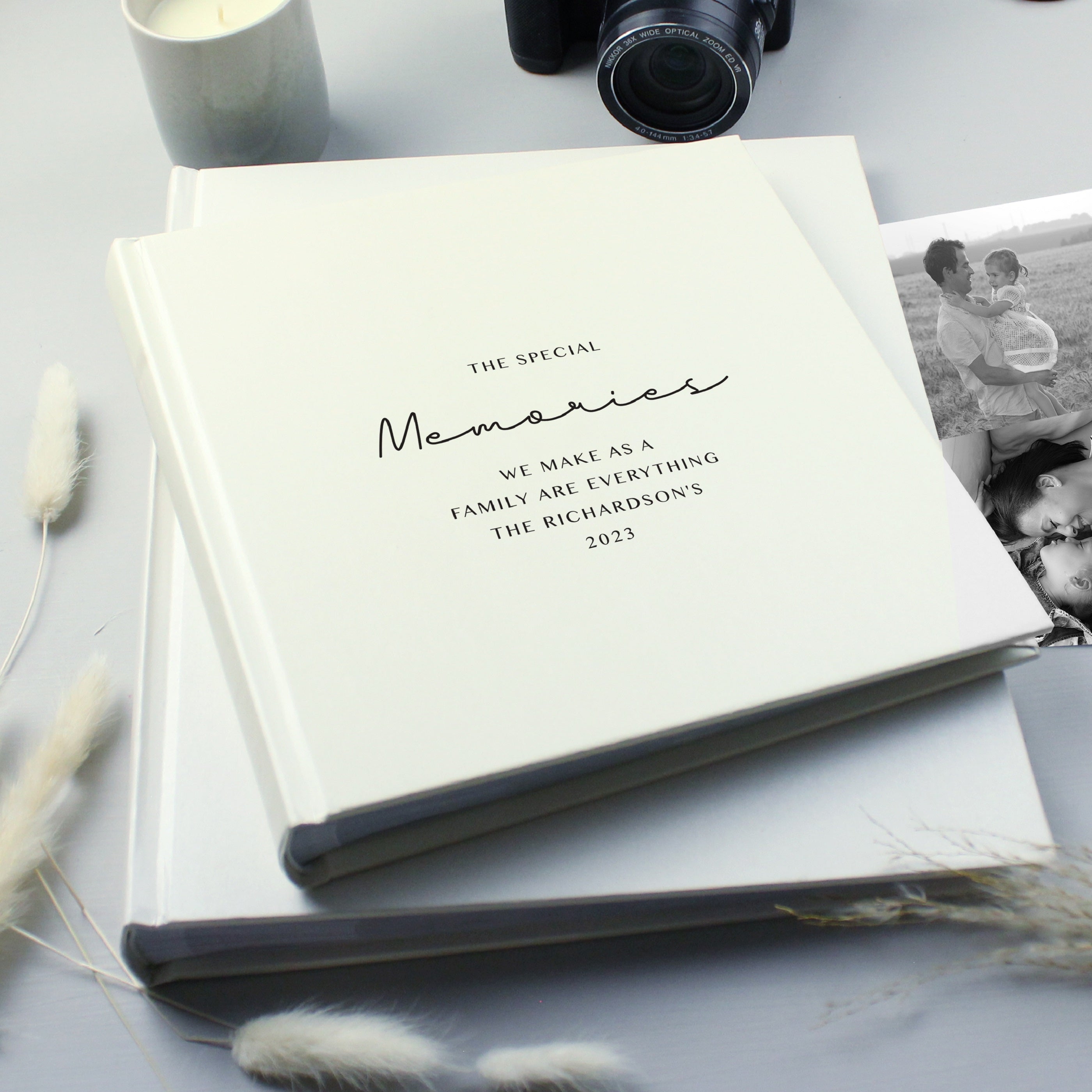 Personalised Free Text Square Photo Album from Heartfelt Gifts