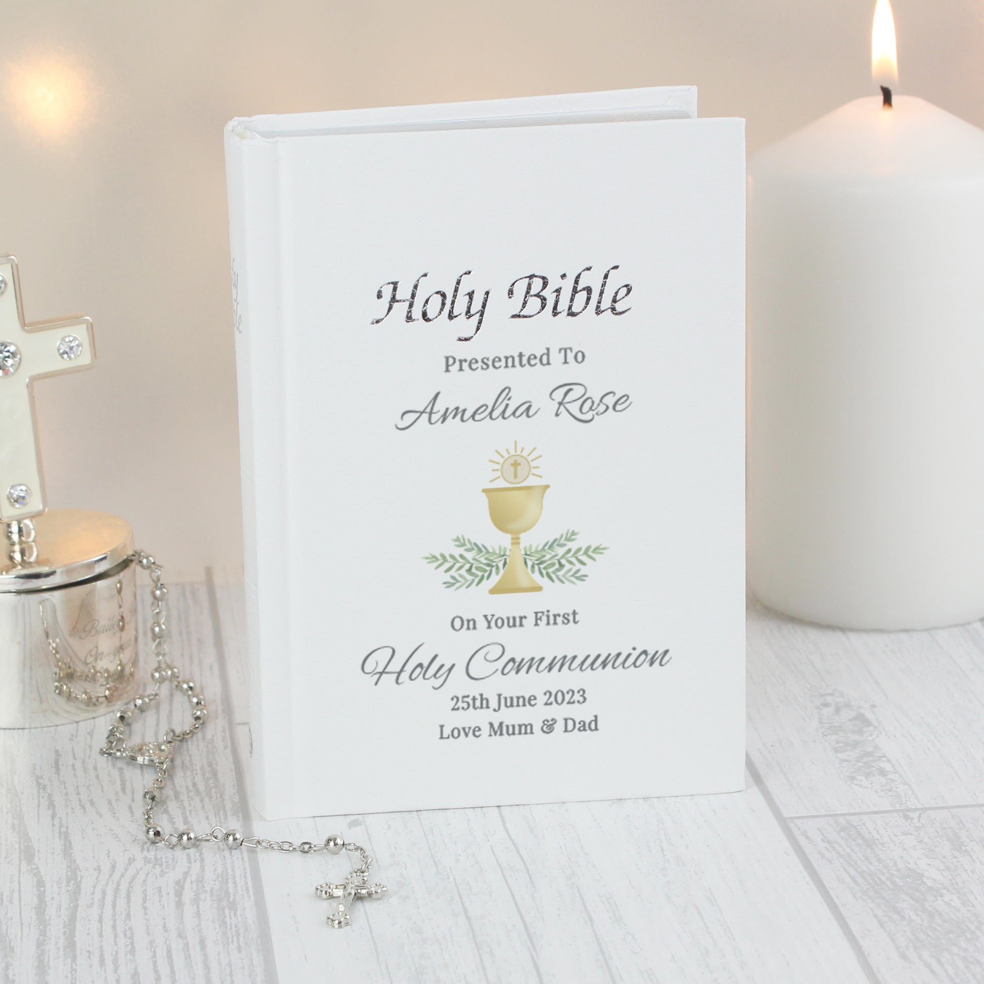 Personalised First Holy Communion Holy Bible - image 2