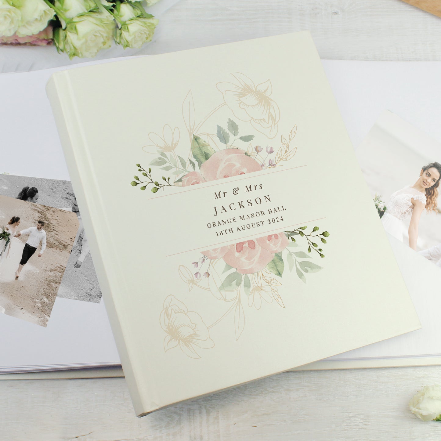Personalised Floral Traditional Photo Album from Heartfelt Gifts