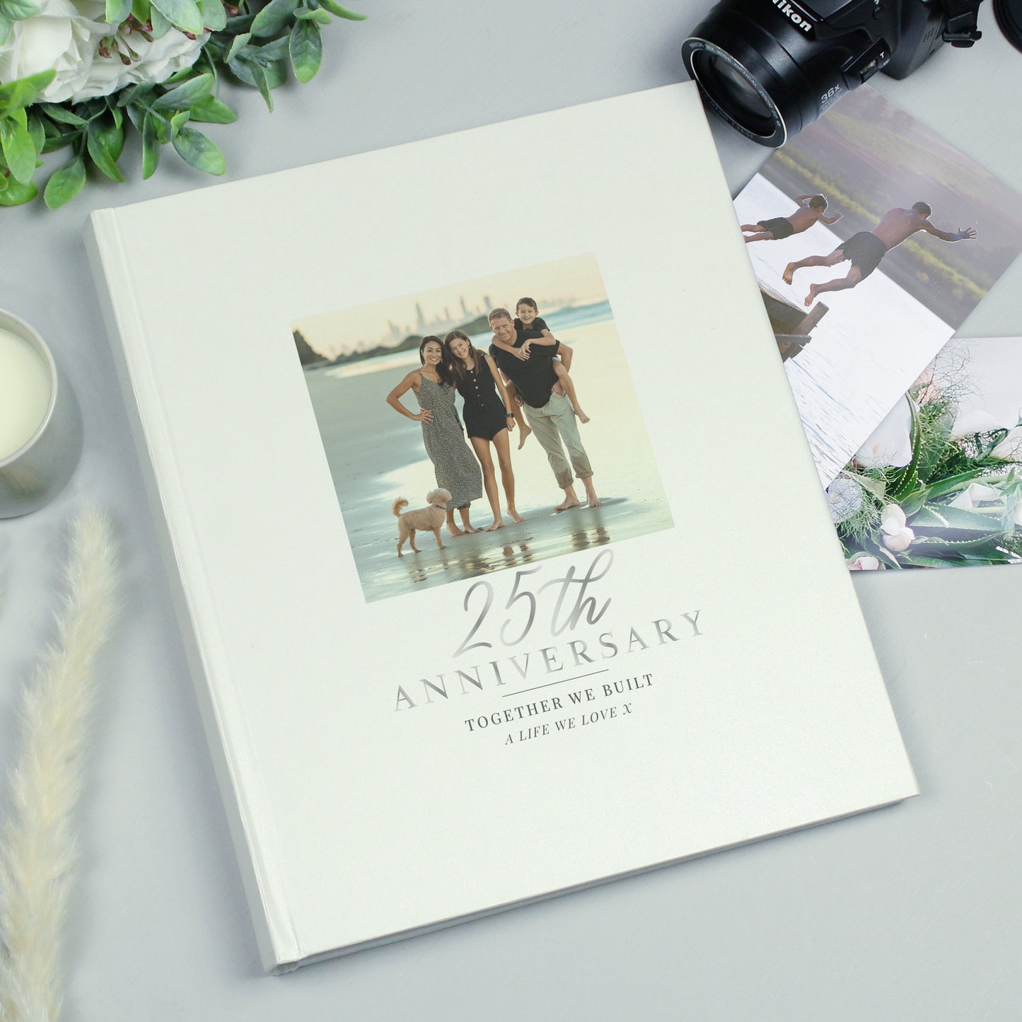 Personalised Photo Upload 25th Anniversary Traditional Photo Album from Heartfelt Gifts