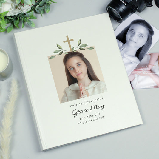 Personalised Religious Cross Photo Upload Traditional Photo Album - image 3