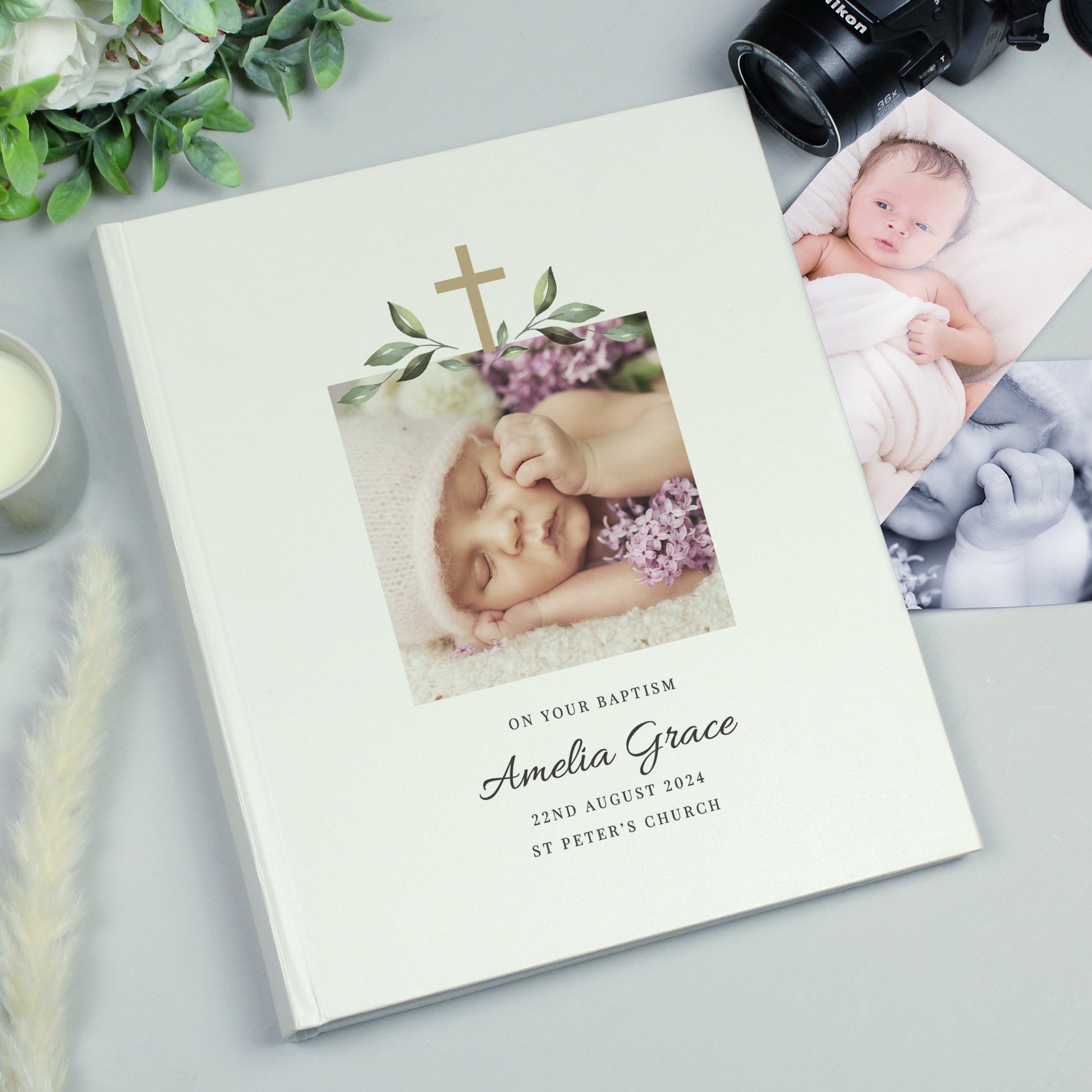 Personalised Religious Cross Photo Upload Traditional Photo Album - image 6