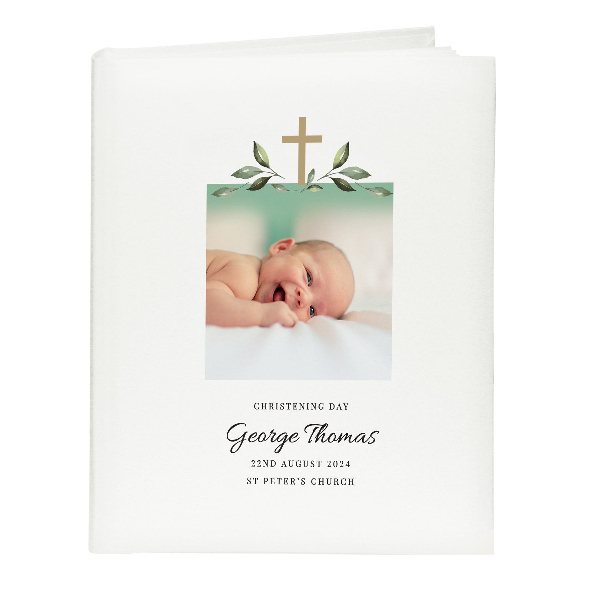 Personalised Religious Cross Photo Upload Traditional Photo Album - image 7